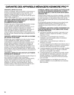 Preview for 58 page of Kenmore 1317 - Pro 24 in. Dishwasher Use And Care Manual