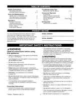 Preview for 2 page of Kenmore 1512 Use & Care Manual