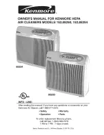 Kenmore 152.85250 Owner'S Manual preview