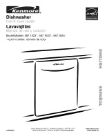 Kenmore 1523 - 24 in. Dishwasher Use And Care Manual preview