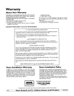 Preview for 32 page of Kenmore 153.31206 Owner'S Manual