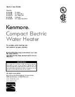 Предварительный просмотр 1 страницы Kenmore 153.316050 Use & Care Manual