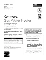 Kenmore 153.559400 Use & Care Manual предпросмотр