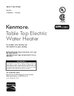 Предварительный просмотр 1 страницы Kenmore 153.586420 Use & Care Manual