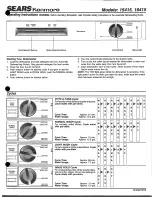 Preview for 1 page of Kenmore 15415 Manual