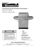 Preview for 1 page of Kenmore 16657 - 3 Burner Grill Use And Care Manual