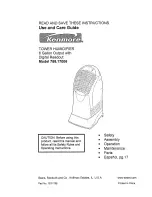 Preview for 1 page of Kenmore 1700 - 6 Gallon Humidifier Use And Care Manual