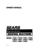 Kenmore 17651 Owner'S Manual preview