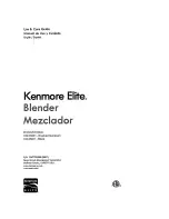 Kenmore 204101 - Elite 56 oz. Stand Blender Use And Care Manual предпросмотр