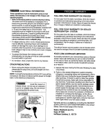 Preview for 3 page of Kenmore 216902400 (0212) Use & Care Manual