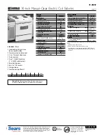 Kenmore 22-46262 Specification preview