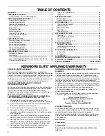 Предварительный просмотр 2 страницы Kenmore 2318590 Use & Care Manual