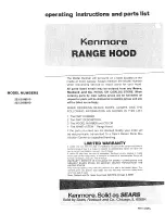 Preview for 4 page of Kenmore 233.5168910 Operating Instructions And Parts Manual