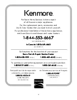 Preview for 28 page of Kenmore 233.56033, 233.56043 Use And Care/Installation Manual