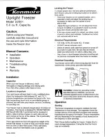 Preview for 1 page of Kenmore 23501 User Manual