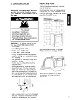 Preview for 21 page of Kenmore 240-volt compact electric dryers Owner'S Manual & Installation Instructions