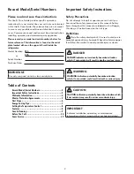 Preview for 2 page of Kenmore 253. 60722 Use & Care Manual