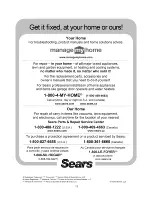 Preview for 13 page of Kenmore 253.70085 Use & Care Manual