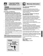 Предварительный просмотр 3 страницы Kenmore 253 Series Use & Care Manual