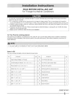 Preview for 1 page of Kenmore 25370135011 Installation Instructions Manual