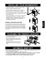 Предварительный просмотр 5 страницы Kenmore 25835 Owner'S Manual