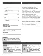 Preview for 2 page of Kenmore 259.162190 Assembly & Operation Instructions