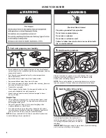 Предварительный просмотр 8 страницы Kenmore 26112 Series Use & Care Manual