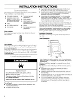 Предварительный просмотр 2 страницы Kenmore 27 IN. (69 CM) Installation Instructions Manual