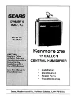 Preview for 1 page of Kenmore 2700 Owner'S Manual
