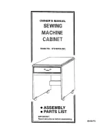 Preview for 1 page of Kenmore 272.98100.491 Sewing machine cabinet Owner'S Manual