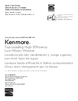 Kenmore 2800*010 Use & Care Manual предпросмотр