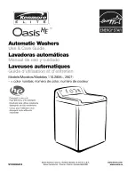 Preview for 1 page of Kenmore 2806 - Elite Oasis HE 4.7 cu. Ft. Capacity Washer User Manual