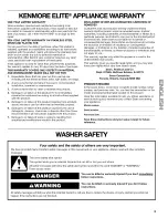 Preview for 3 page of Kenmore 2806 - Elite Oasis HE 4.7 cu. Ft. Capacity Washer User Manual