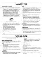 Preview for 17 page of Kenmore 2806 - Elite Oasis HE 4.7 cu. Ft. Capacity Washer User Manual