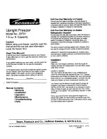 Kenmore 29701 User Manual предпросмотр