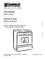 Предварительный просмотр 1 страницы Kenmore 3103 - Elite 30 in. Slide-In Gas Range Use And Care Manual