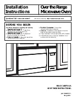 Preview for 1 page of Kenmore 316495111 Installation And Operating Instructions Manual