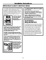 Preview for 3 page of Kenmore 316495111 Installation And Operating Instructions Manual