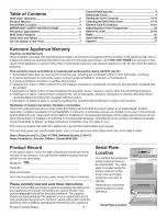 Preview for 2 page of Kenmore 318205128 Use And Care Manual