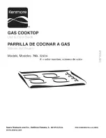 Предварительный просмотр 1 страницы Kenmore 3240 - 30 in. Gas Cooktop Use And Care Manual