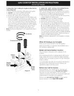 Preview for 9 page of Kenmore 3247 - Elite 36 in. Gas Cooktop Installation Instructions Manual