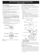 Preview for 8 page of Kenmore 3248 - Elite 30 in. Gas Cooktop Installation Instructions Manual