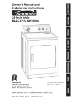 Предварительный просмотр 1 страницы Kenmore 3405586 Owner'S Manual