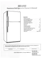 Предварительный просмотр 1 страницы Kenmore 3638799682 Owner'S Manual