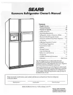 Preview for 1 page of Kenmore 3639557810 Owner'S Manual