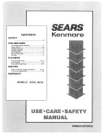 Предварительный просмотр 1 страницы Kenmore 36725 Use, Care, Safety Manual