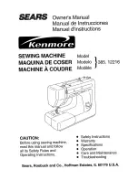 Kenmore 385.12216 Owner'S Manual preview
