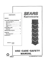 Preview for 1 page of Kenmore 40425 Use And Care Safety Manual