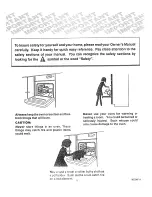 Preview for 3 page of Kenmore 40425 Use And Care Safety Manual