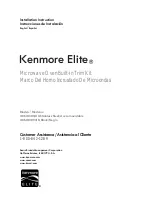 Kenmore 405.24303410 Installation Instruction preview